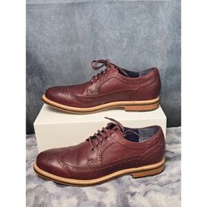 Cole Haan Harrison Grand‎ Wingtip Oxford Burgundy Leather Mens C11501 EUC SZ 8